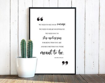 Rachel Hollis citaat print | Rachel Hollis-kunst | Gemaakt voor meer | Kies een Joy-citaat | Meisje stop met verontschuldigen | Inspirerende kunst | Motivatie: