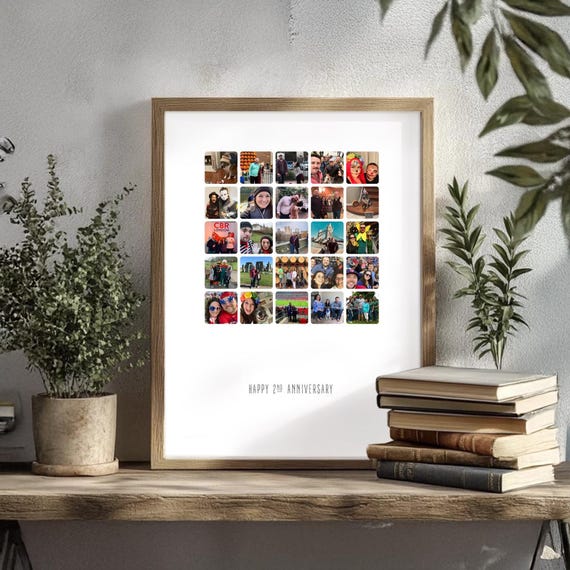 Custom Photo Collage | Personalized Collage | 25 Instagram Picture Collage | Engagement Gift| Anniversary Gift | Wedding Gift | 25 Images