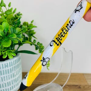 Glitter Bee Pen, Honeybee Glitter Pen, Glitter pen, Custom Name, Personalized gift, Custom Gift