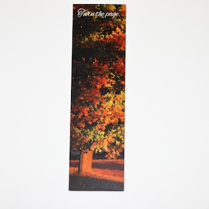 HerbstBaum Lesezeichen mit Motivationsbotschaft, schwergewichtiger Seitenschoner mit Originalfoto, Papier Lesezeichen sind tolle Buchliebhaber Geschenke