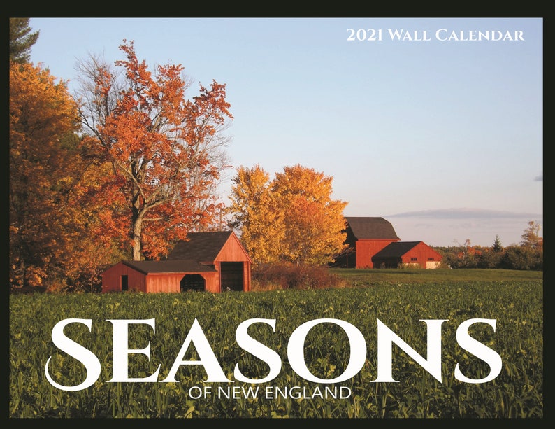2021 Wall Calendar New England Seasons 12 month hanging Etsy