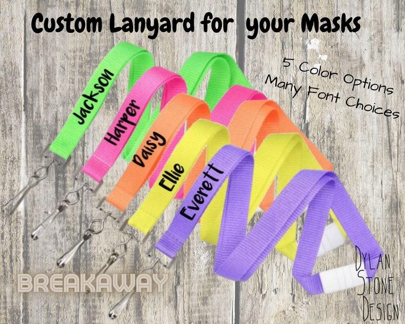Personalized Breakaway Lanyard for Masks Necklace for Mask Etsy