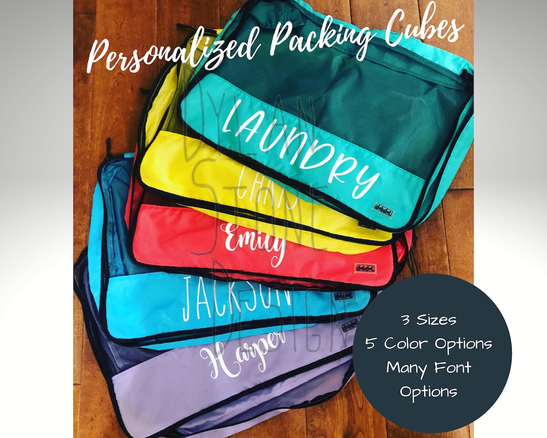 Personalized Packing Cubes Mesh Bags Matching Bag Sets Name Bags
