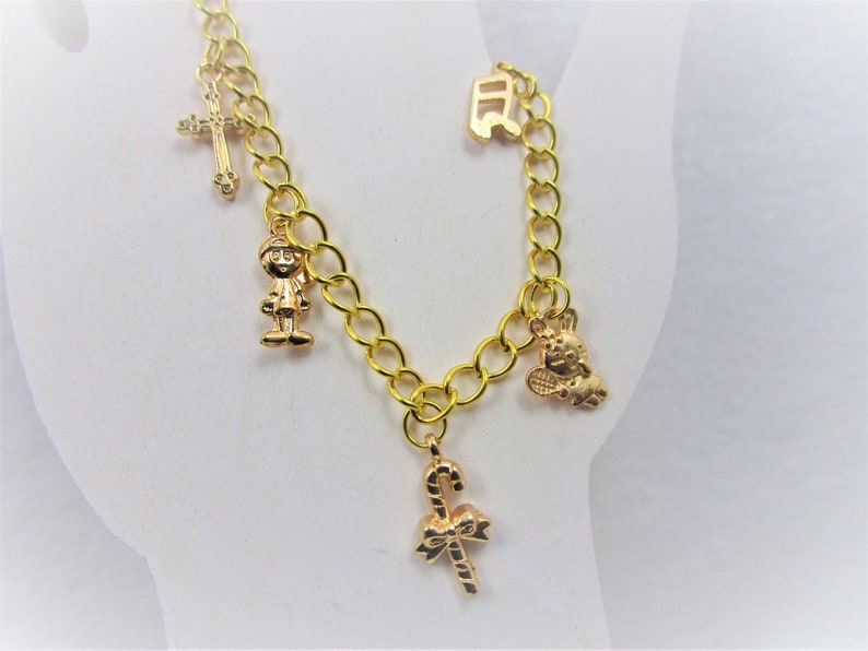 Gold Plated Chain Charm bracelet