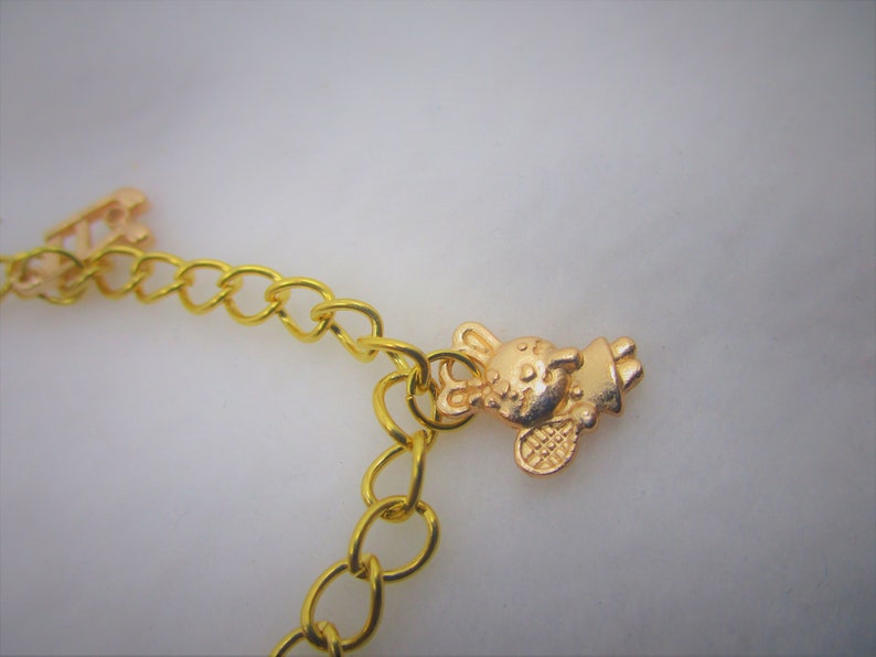 Gold Plated Chain Charm bracelet