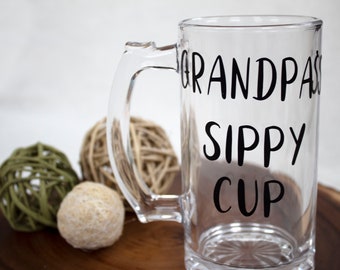 Grandpa&#39;s Sippy Cup Beer Mug | Father&#39;s Day Present | New Grandpa gifts, Funny Beer mug, Birthday gifts for dad, Father&#39;s day gift ideas