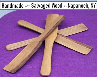 American Spurtle (wide) - Walnut - Angled or Curved - Handmade With Salvaged Wood
