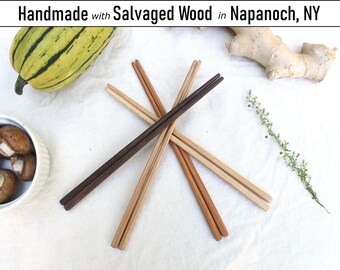 Wooden Chopsticks - Walnut, Cherry, Oak & Maple - Handmade With Salvaged Wood