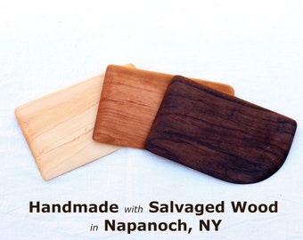 Wooden Benchknife - Maple, Cherry & Walnut - Handmade With Salvaged Wood