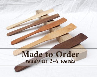 Curved or Angled American Spurtle (Wide) - MADE to ORDER