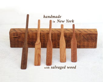 American Spurtle - Handmade in the USA With Salvaged Wood - Sourdough Stirrer