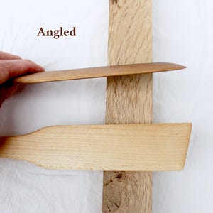 Curved or Angled American Spurtle (wide) - Handmade in the USA With ...