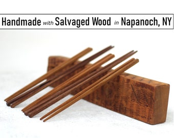 Cooking Chopsticks - Walnut & Cherry - Handmade With Salvaged Wood