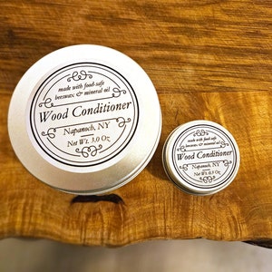 Wood Wax - Food Safe Beeswax & Mineral Oil - Handmade in the USA - Butchers Block Oil