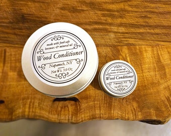Wood Wax - Food Safe Beeswax & Mineral Oil - Handmade in the USA - Butchers Block Oil