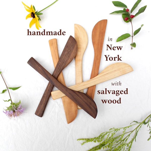 Butter knife - Handmade in the USA With Salvaged Wood - Cheese Spreader