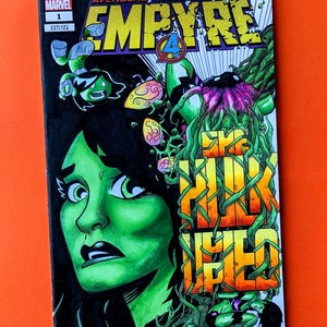 Empyre #1 Sketch Cover She-Huluppied Original Art