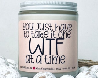 You Just Have To Take It One WTF At A Time | Support Gift | Breakup Gift | CoWorker Gift