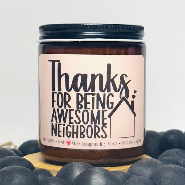 Thanks for Being Awesome Neighbors | Neighbor Moving Gift | Holiday Gift For Neighbor | Gift For Neighbors