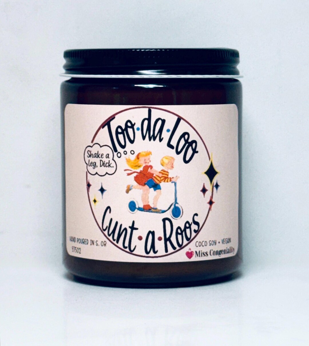Too Da Loo C*nt A Roos | Funny Retirement Hand Poured Organic Candle ...