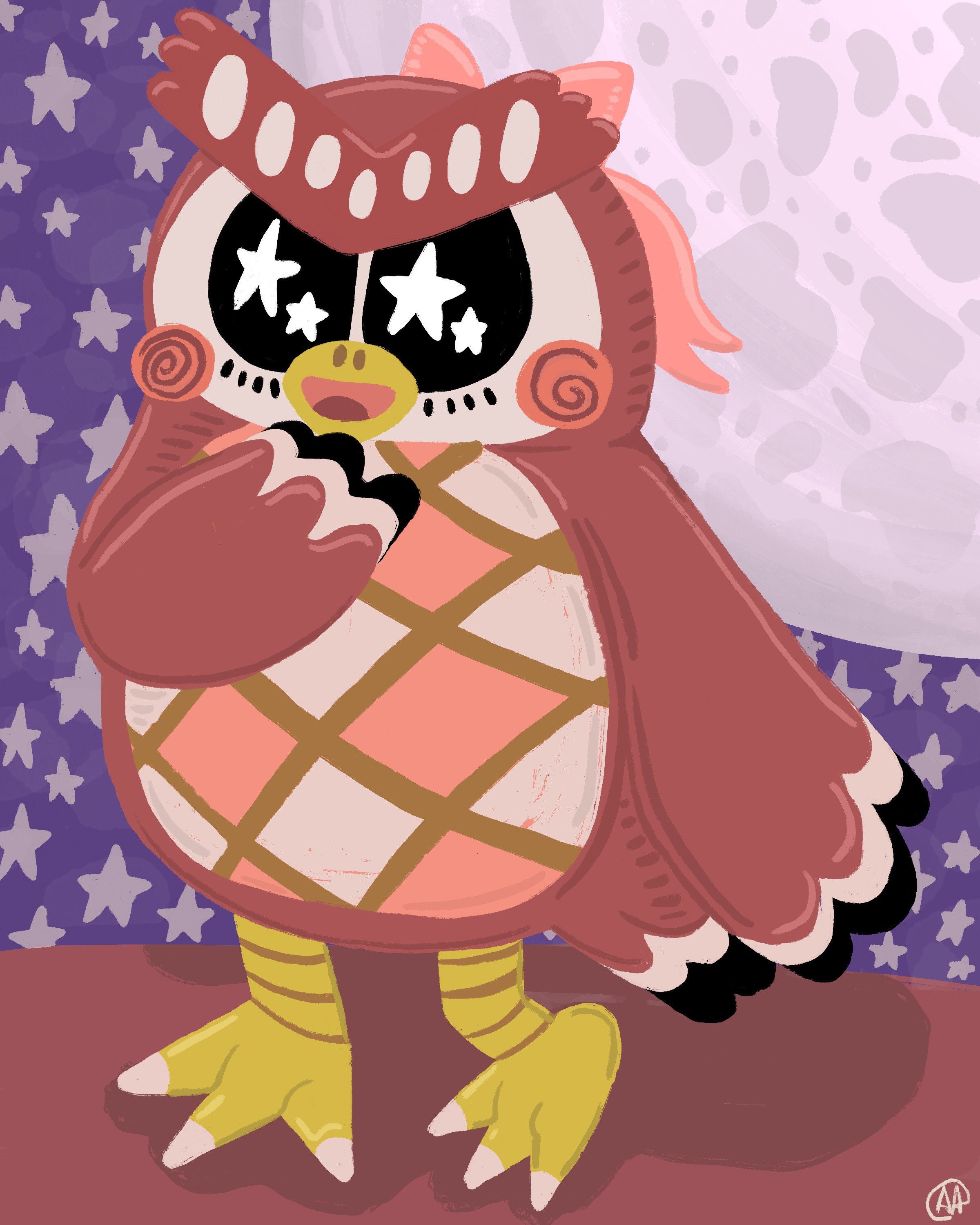 ACNH Animal Crossing Celeste Digital Art Portrait Etsy