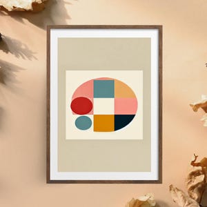 Modern Color Block Art Digital Download - Geometric Wall Art - Abstract Minimalist Print - Pastel Home Decor - Contemporary Poster