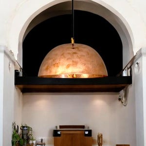 Pendant Copper Patina Light, Durable Copper Dome Lights, Hanging Pendant Lighting, Vintage Kitchen Island Lighting, Ceiling Light Fixture