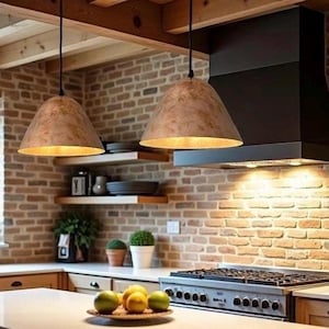 Set of 2 Pendant Copper Patina Light, Vintage Copper Pendant Light, Hanging Pendant Lighting, Kitchen Island Lighting, Ceiling Light Fixture