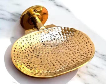 Handmade Brass Soap Dish - Hammered Soap Holder for bathroom