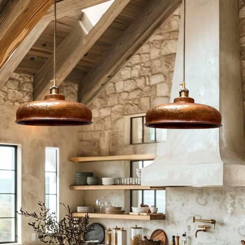 Modern Farmhouse Pendant Light – Rustic Dining Room Lighting, Vintage ...