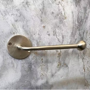 Porta-papel higiênico de prata feito à mão – Porta-toalhas de fazenda, porta-rolos de latão, conjunto de ferragens para banheiro e cozinha