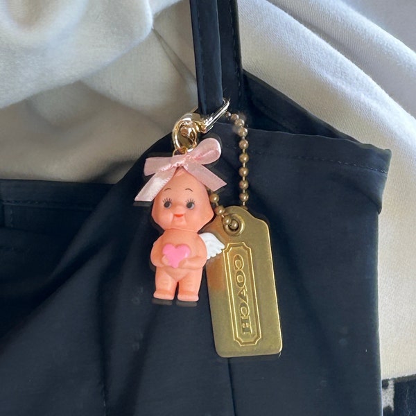 Kewpie Angel Keychain | Vintage | Retro | Sonny | Cherub Baby | Purse Charm | Bow Coquette