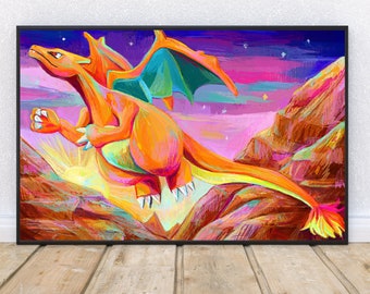 Charizard Art Poster 11 x 17 inches