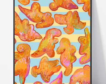 Dinosaur Chicken Nugget Poster