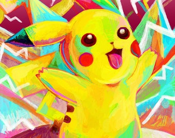 Pikachu Thunderbolt Poster