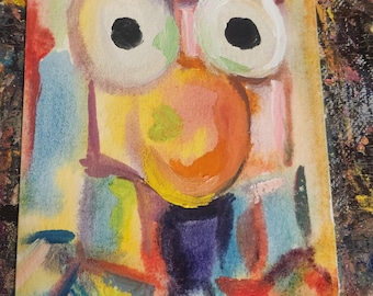 Beeker from Sesame Street Original Gouache Painting