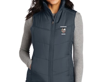 Fighting Sioux - Ladies Puffy Vest "Officially Licensed to sell"