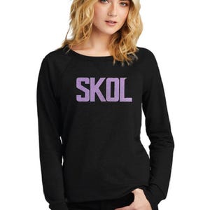 SKOL Glitter - District® Women’s Featherweight French Terry™ Long Sleeve Crewneck