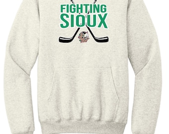 Fighting Sioux Hockey Crewneck with Pocket - "Officially License"