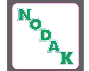 NODAK 3"x3" Calendered Vinyl Decals with Lamination - "Officially Licensed to sell" FREE SHIPPING