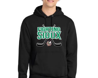 Hoodie Fighting Sioux Hockey Sweatshirt Green - "Officially Licensed"