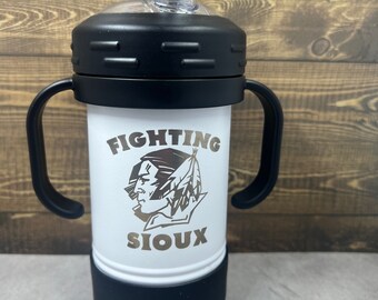 Fighting Sioux - 10 oz. White Sippy Cup - "Officially License" FREE Shipping