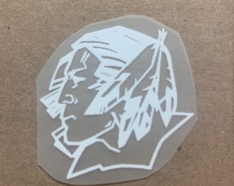 Screen Print Fighting Sioux Heads *NOT A STICKER* - Officially licensed
