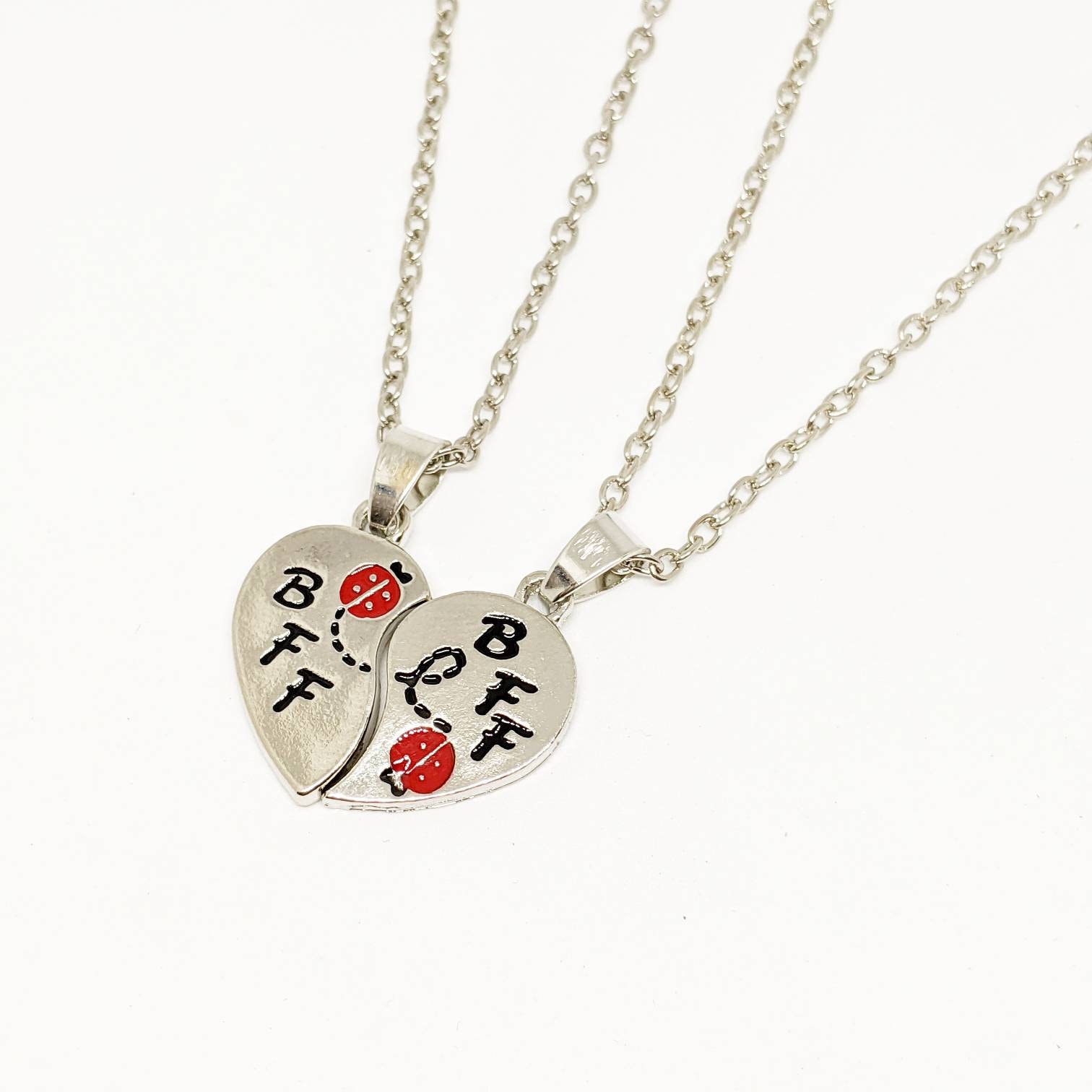 Friendship Necklace Matching Ladybug And Cat Noir Necklace