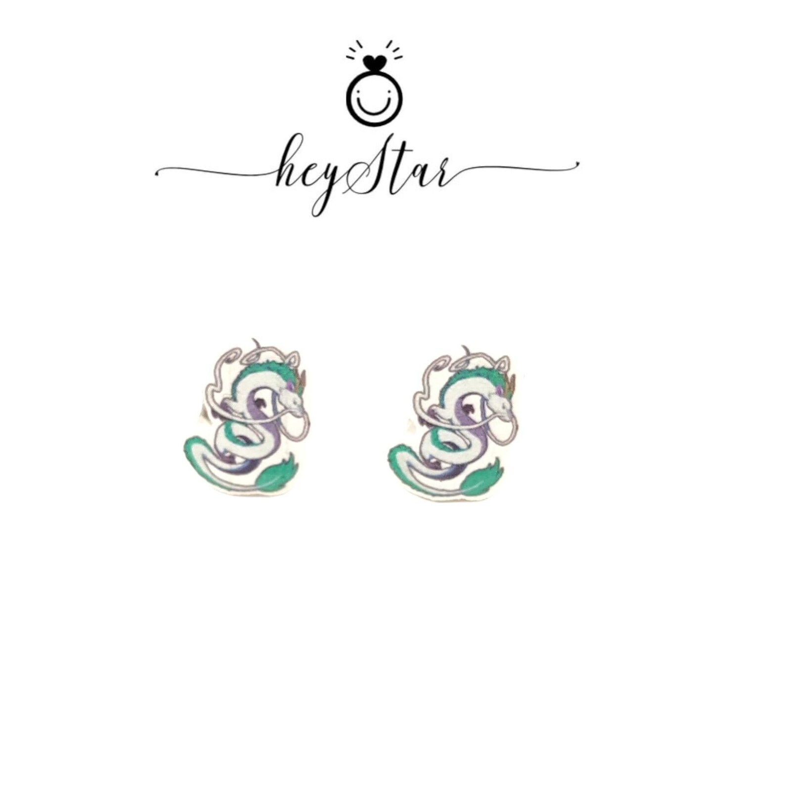 Pendientes Dainty Haku pendientes White Dragon tacos de Etsy