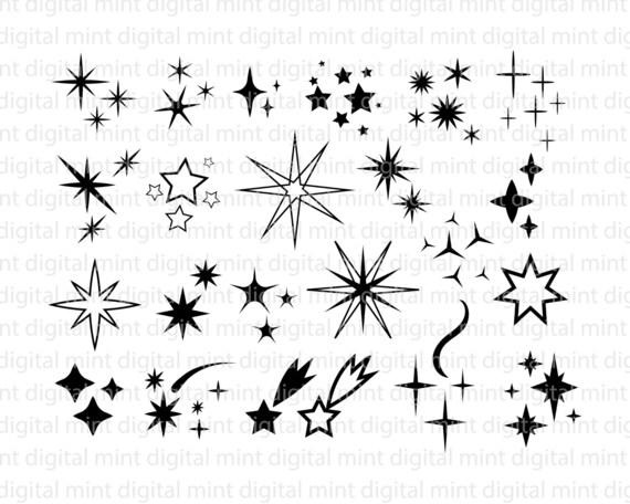 Star SVG Sparkle Svg File Sparkles and Stars Sparkle - Etsy