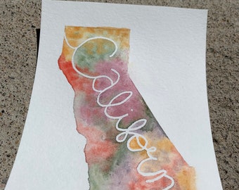 Watercolor State Paintings-California