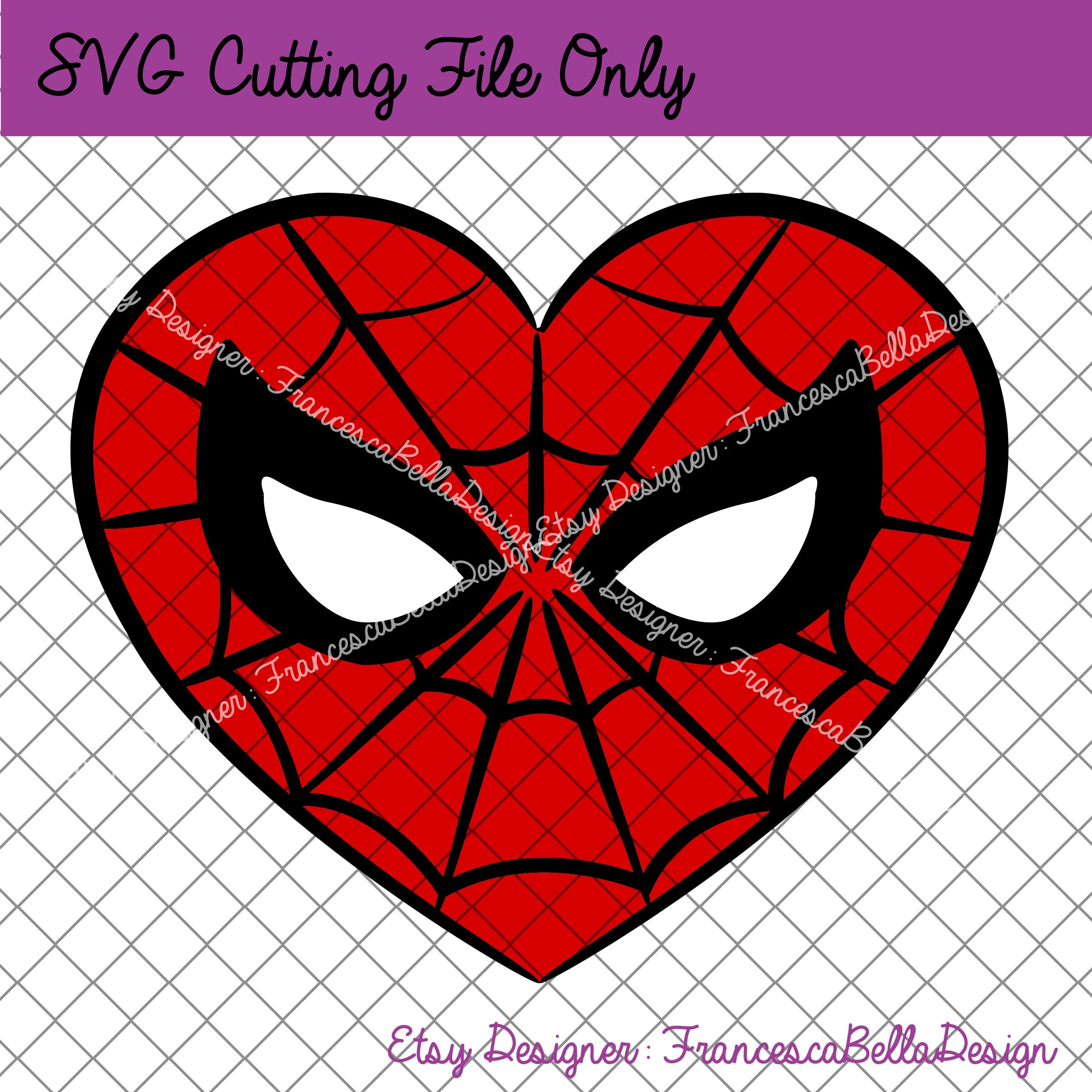 SVG File Spiderman Heart Etsy