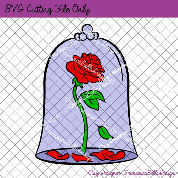 Svg File Enchanted Rose Beauty And The Beast Art Etsy