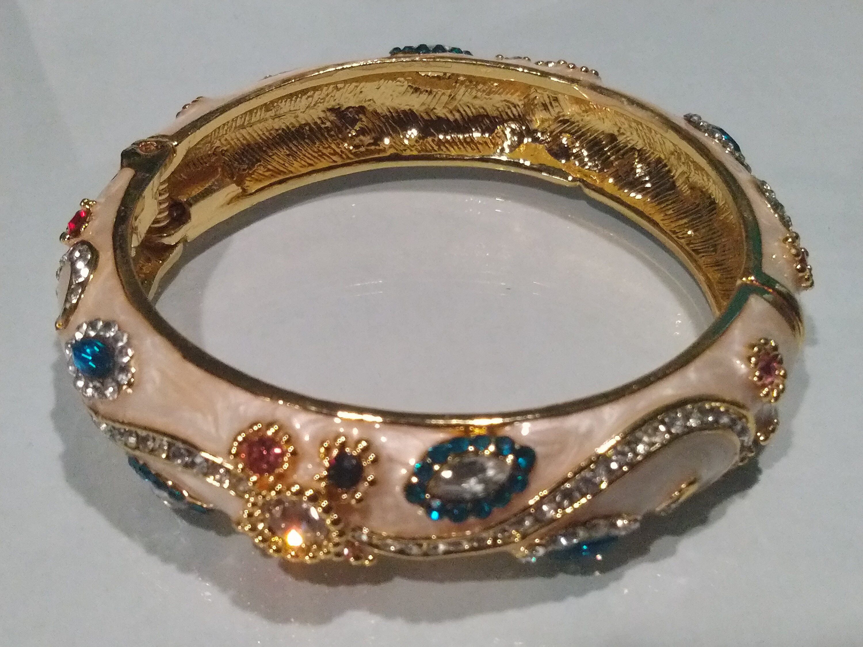 Beautiful Multi Color Enamel Bangle Bracelet Thailand Etsy